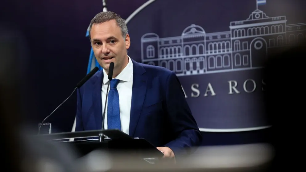 El vocero presidencial, Manuel Adorni. 