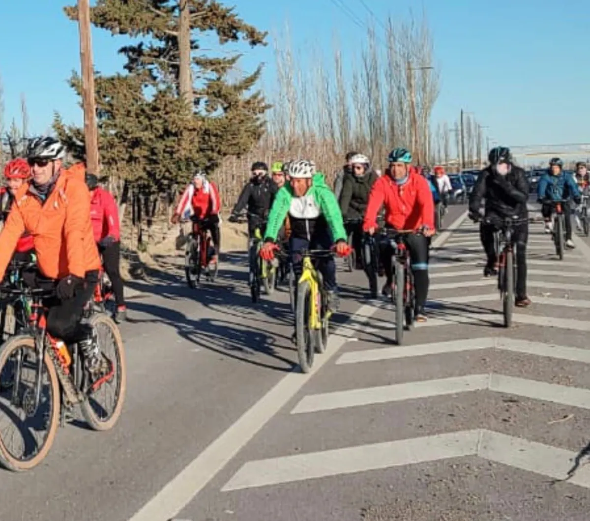 El pelot&oacute;n que acompa&ntilde;a a Alejandro en sus traves&iacute;as. Foto (Gentileza)
