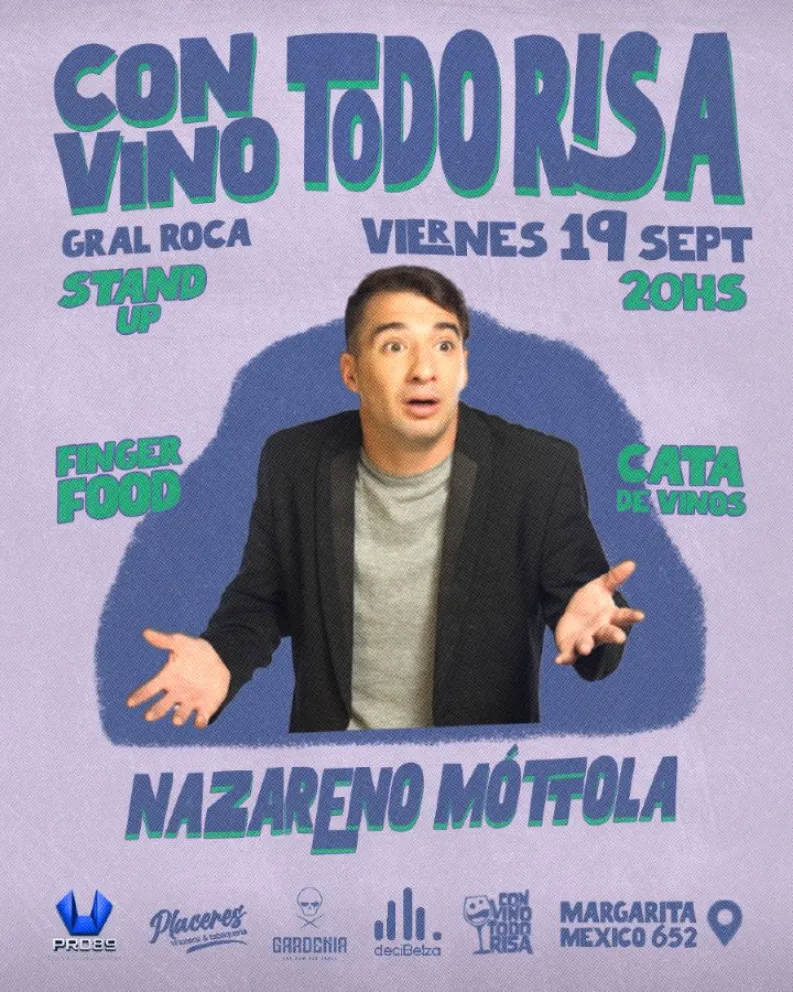 Nazareno Motola, viene a Roca el 19 de septiembre. Foto (Gentileza)