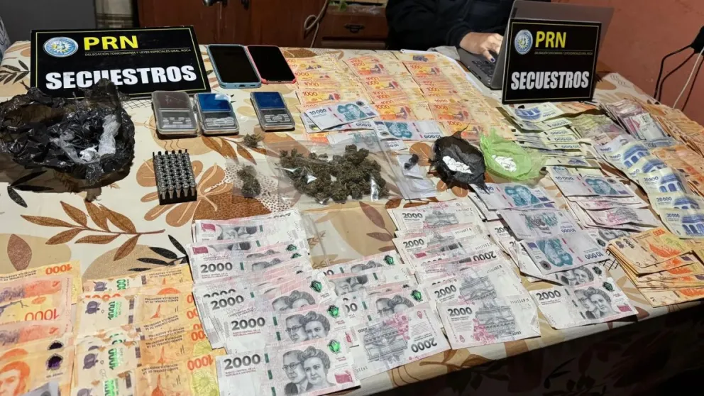 Los elementos encontrados dentro de la vivienda. 