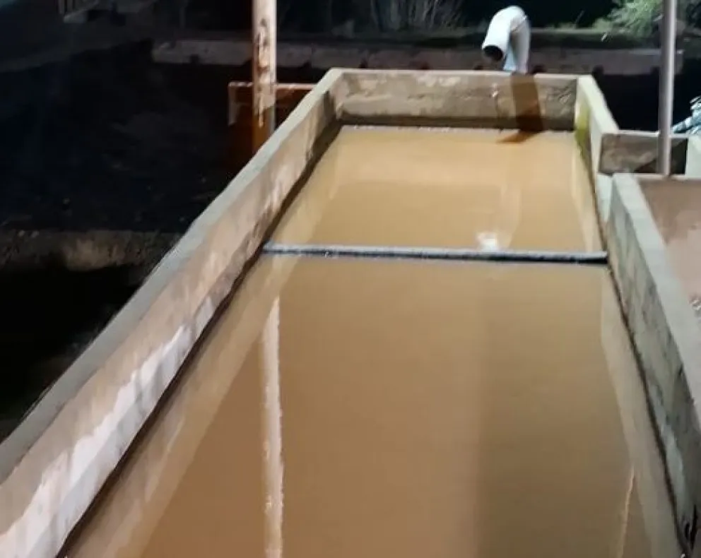 En General Roca, el impacto es directo. La planta de Stefenelli suspendió la captación durante la madrugada y la de Viterbori cortó por la noche. Foto (ARSA)