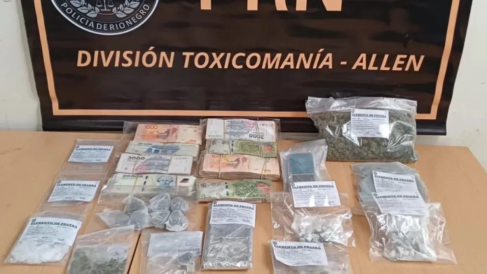  dejó al descubierto el funcionamiento de un kiosco narco en plena ciudad.  Foto (Policía Río Negro)