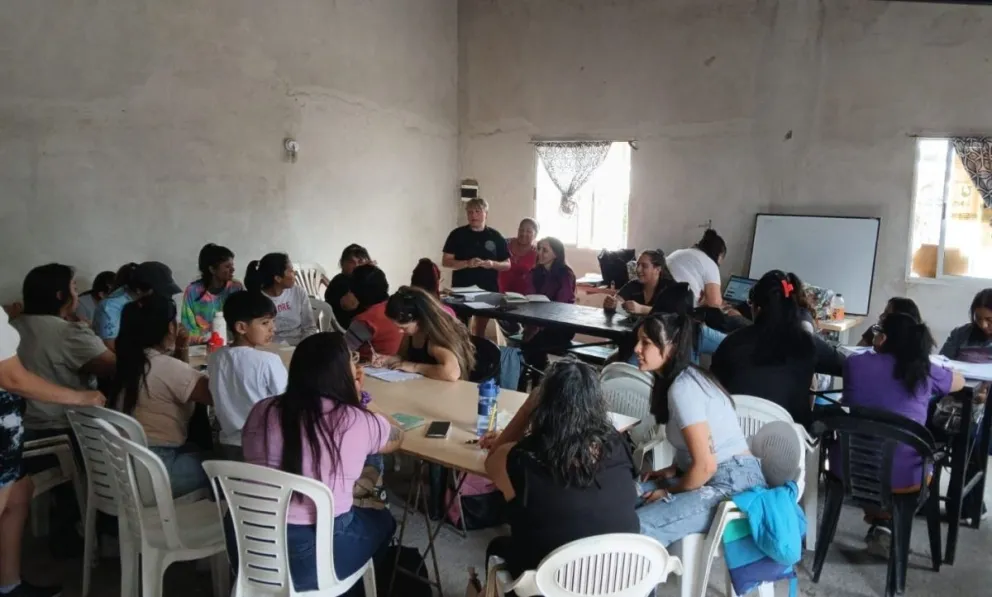 El primer encuentro del taller en Barrio Nuevo