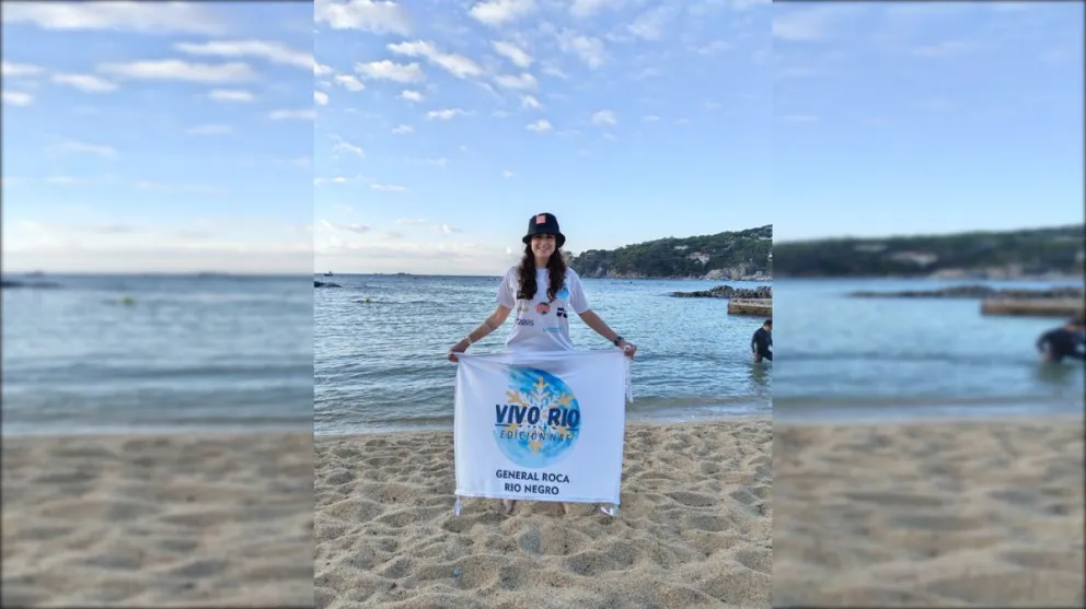 La nadadora, Daira Marin en la competencia internacional. 