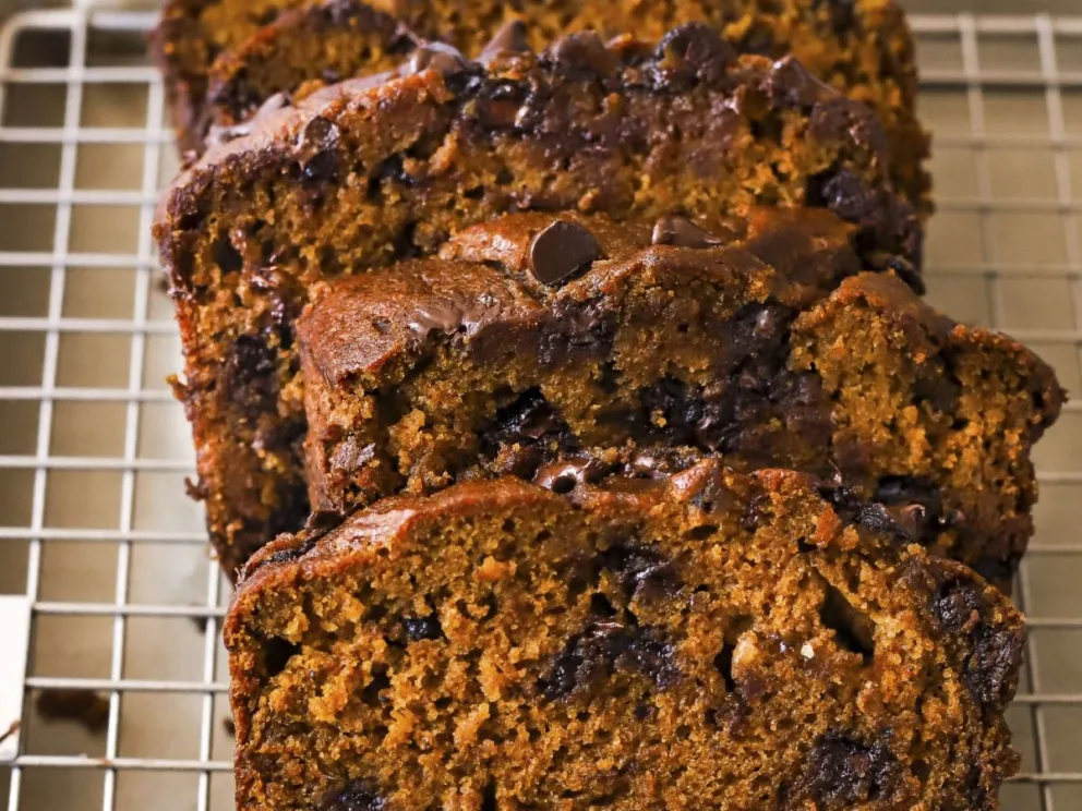 Pumpkin bread hecho en casa.