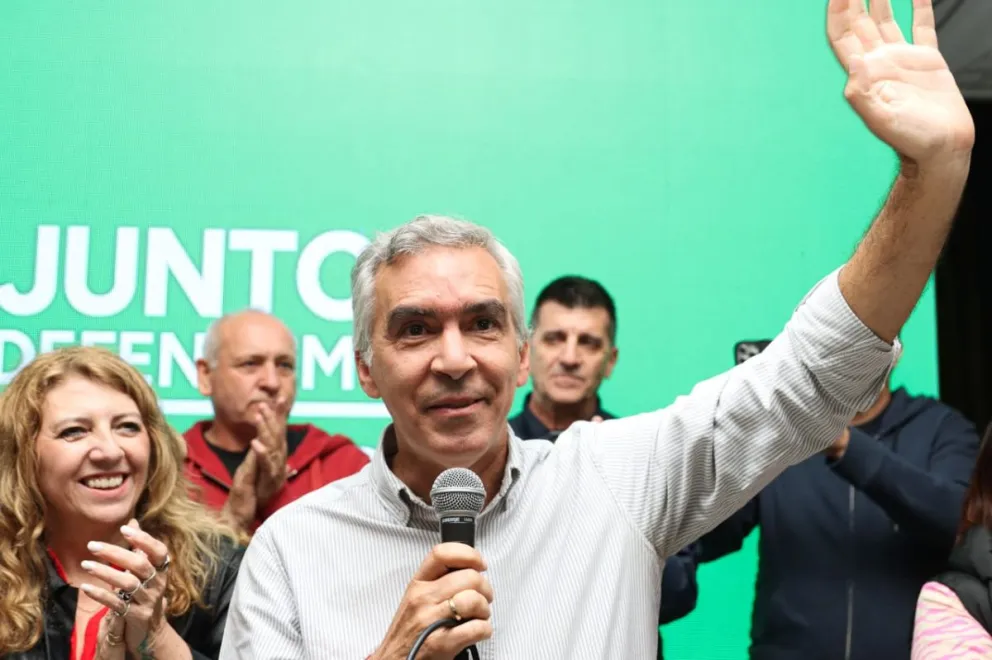 Facundo López, encabezó este miércoles un acto en la Asociación Libanesa Roca. (Foto Tania Domenicucci)