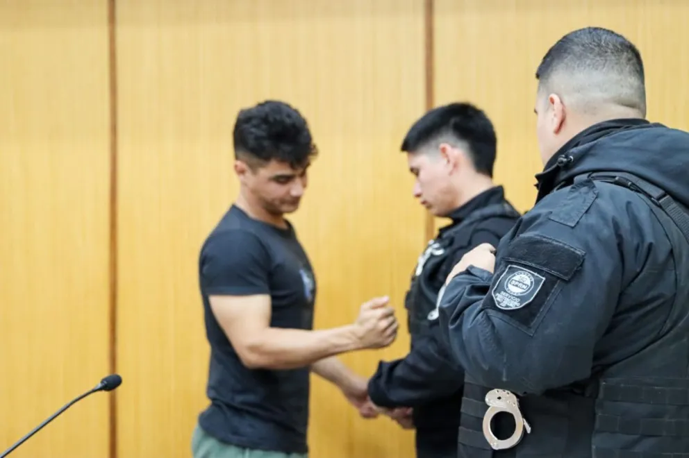 Medina, el día en que fue condenado a prisión perpetua por el crimen de Marisa Coliman en un juicio con jurado popular. Foto Tania Domenicucci