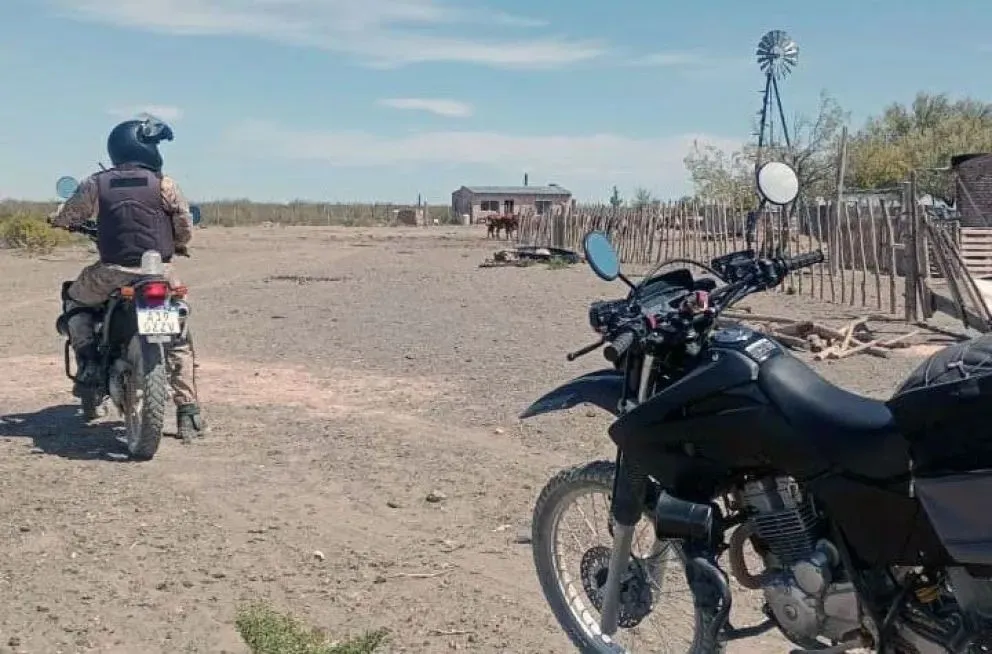 La Brigada Rural de Huergo intensificó las recorridas de prevención por la zona de bardas norte. (Foto: gentileza)