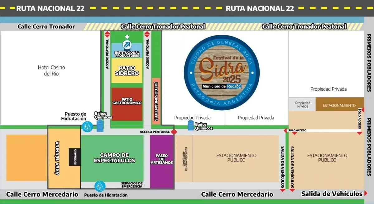 As&iacute; es la descripci&oacute;n del predio de la Sidra. Foto: Municipio Roca