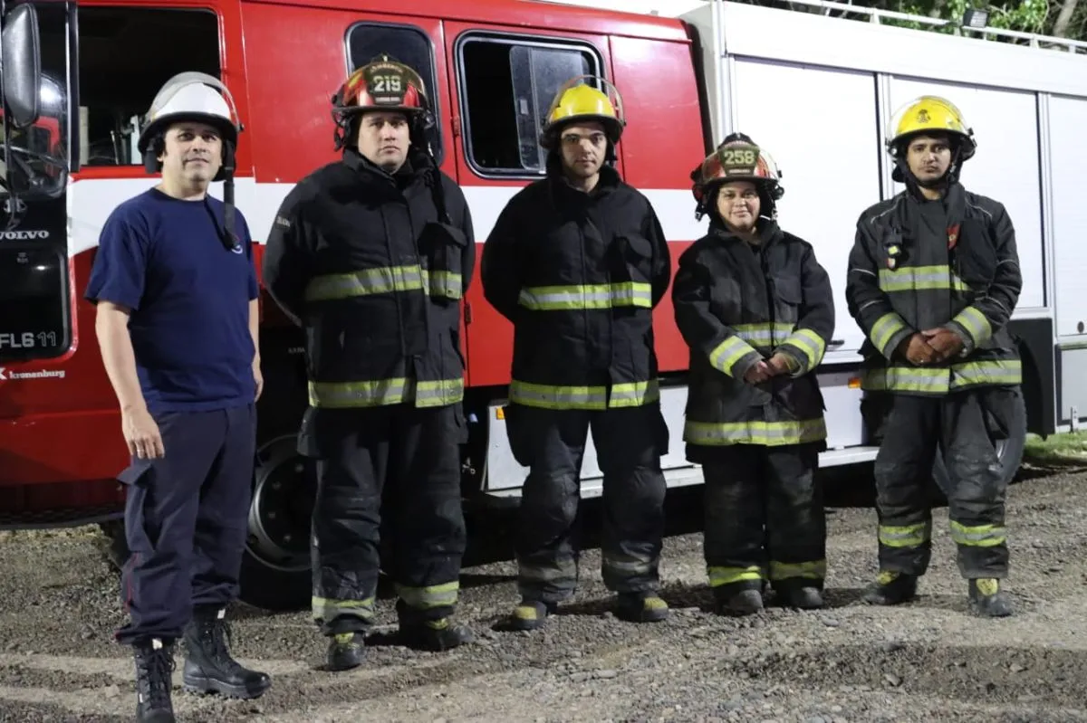 Un m&oacute;vil de Bomberos Voluntarios prest&oacute; colaboraci&oacute;n en el Festival. Foto: Tania Domenicucci