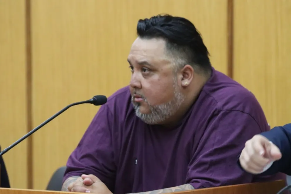 Cajarabilla en la audiencia convocada por la fiscalía para revisar sus medidas cautelares. Foto: Tania Domenicucci.