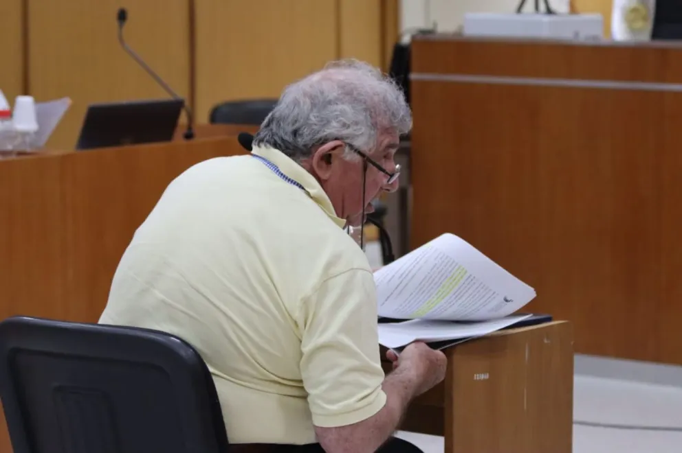 El perito médico Felipe Diniello expuso su reconstrucción técnica sobre los minutos críticos posteriores a la cirugía.” Foto: Tania Domenicucci ANR