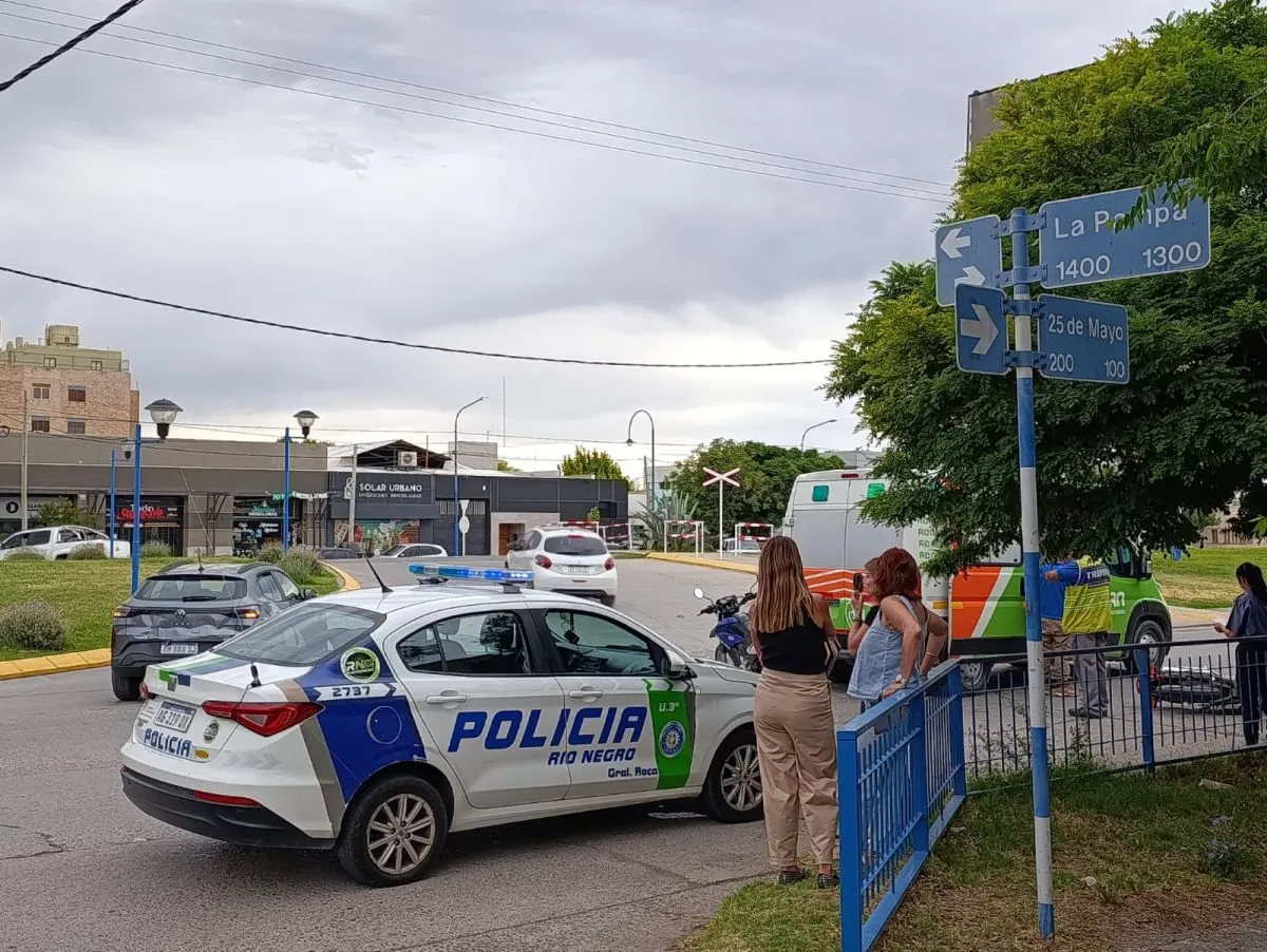 El choque ocurri&oacute; en 25 de Mayo y La Pampa. Foto. Tania Domenicucci-ANR