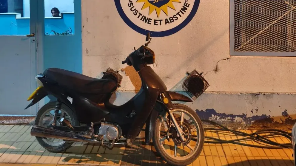 La motocicleta era buscada desde marzo, cuando fue sustraída en otra localidad. (Foto: Gentileza)