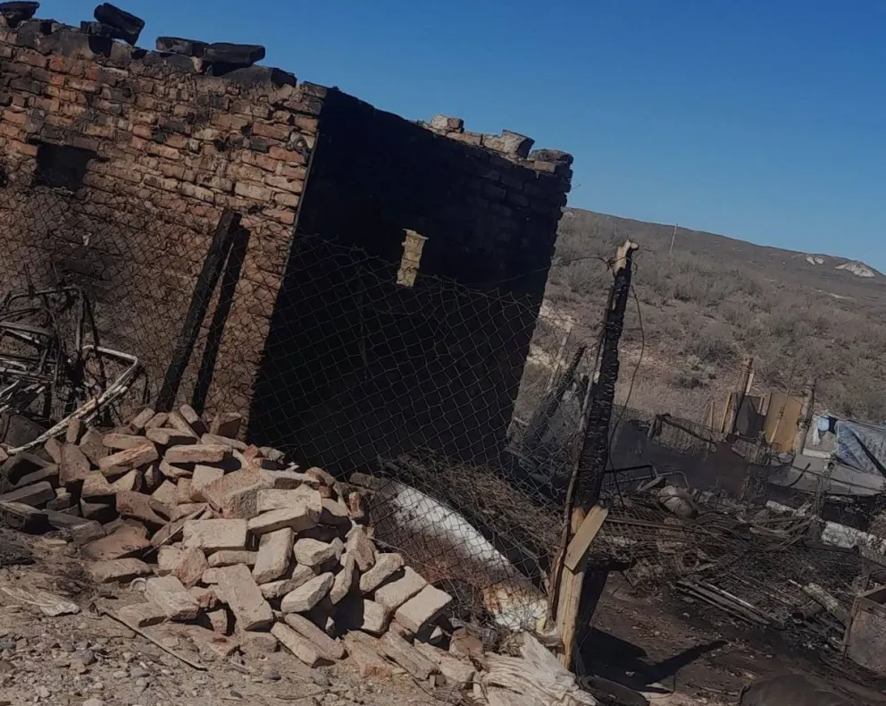 El incendio se desató en una casa de Barrio Nuevo. Foto: gentileza