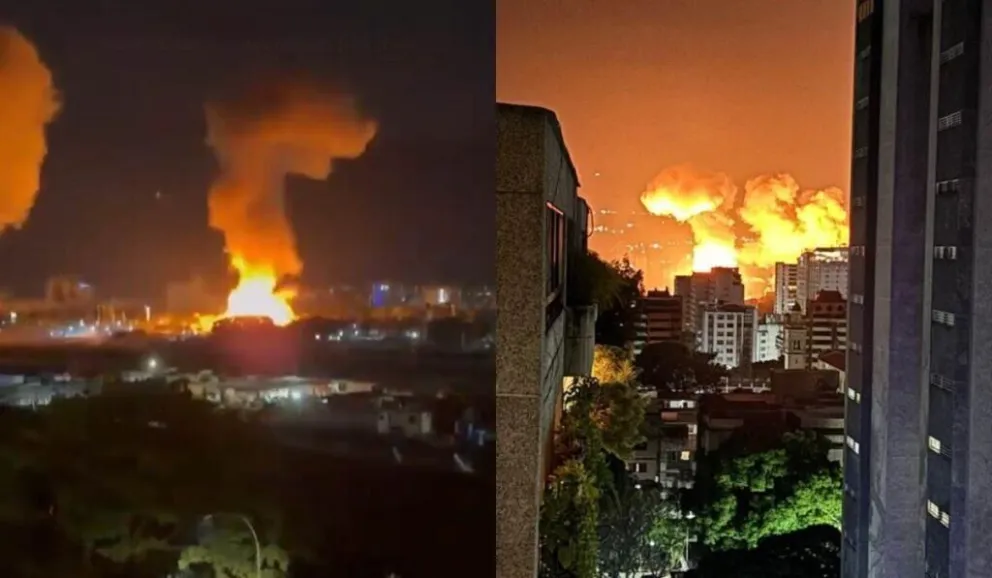 Los bombardeos ocurrieron durante la madrugada en Caracas. 