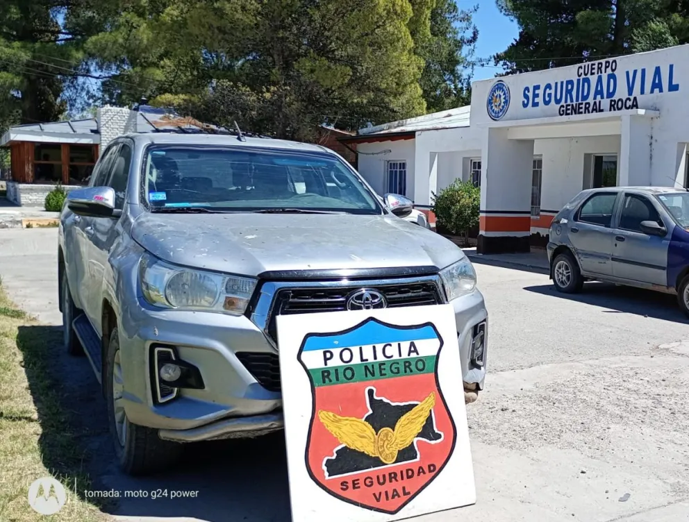 Secuestran una camioneta durante un control en Ruta 22. (Foto gentileza)
