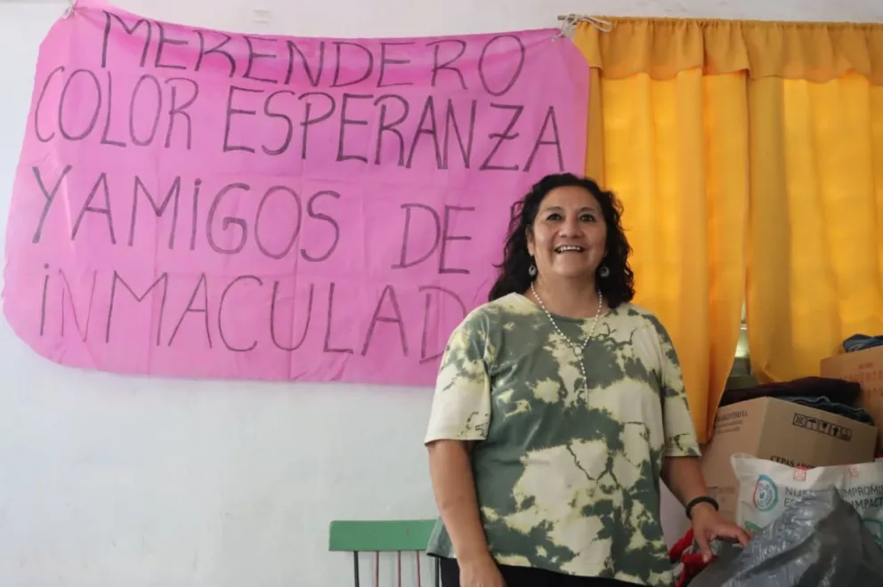 Andrea explica que enero es el único mes que descansan, aunque afirma que las puertas del lugar siempre están abiertas. Foto: Tania Domenicucci-ANR