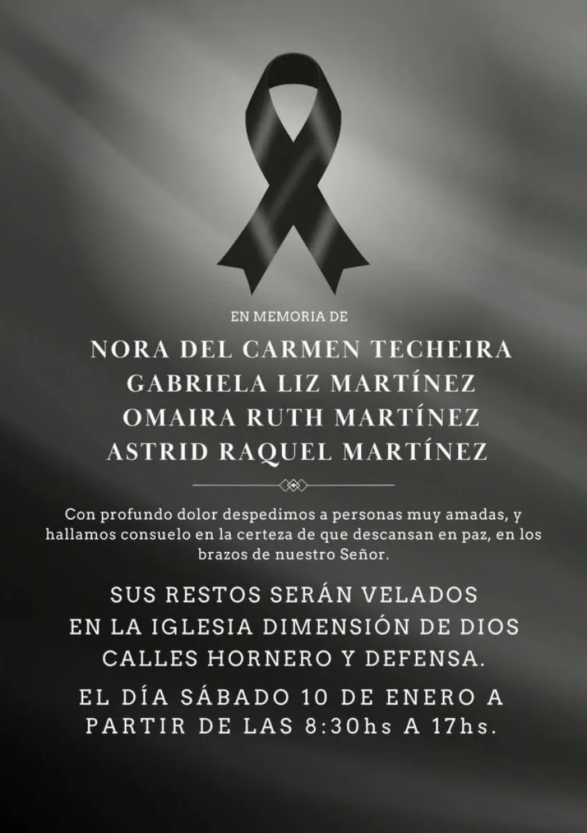 Convocan al velorio de cuatro de las cinco v&iacute;ctimas del siniestro vial en Entre R&iacute;os. Foto: redes