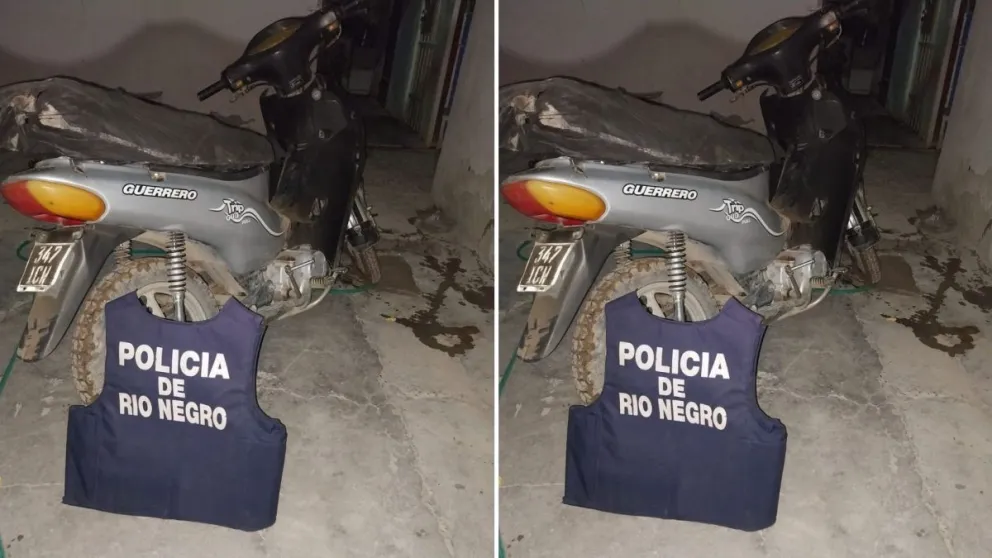 Por fortuna, la motocicleta fue devuelta a su propietaria. (Foto Policía de Río Negro)