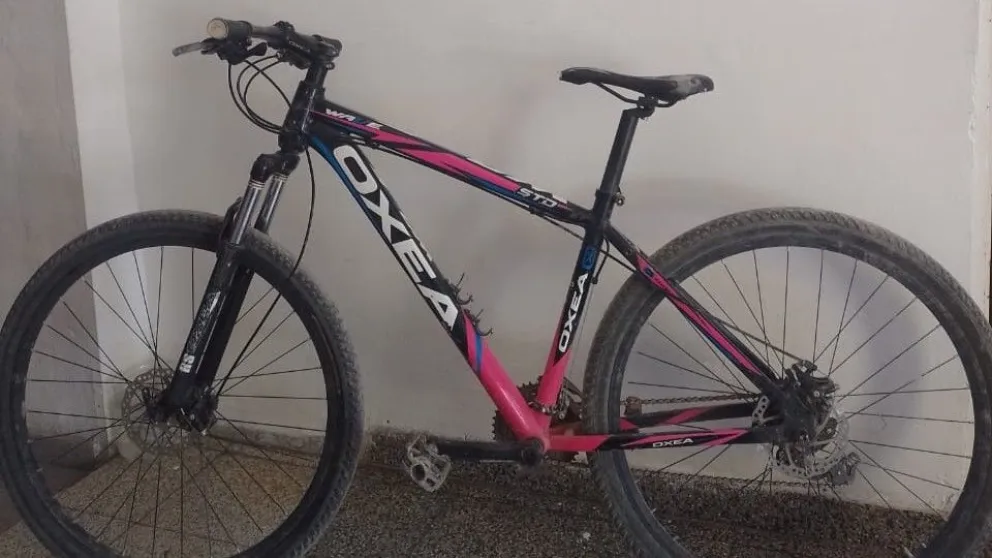 Robo de una bicicleta afuera de un local comercial. (Foto gentileza)