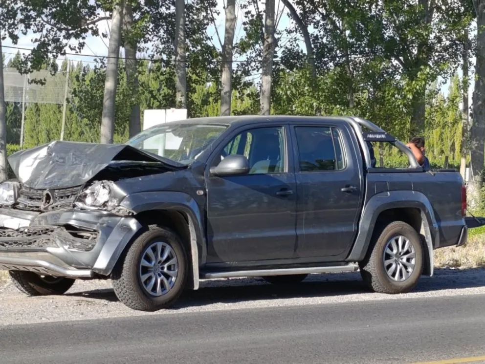 Uno de los vehículos involucrados en el choque sobre ruta 22. Foto: Tania Domenicucci