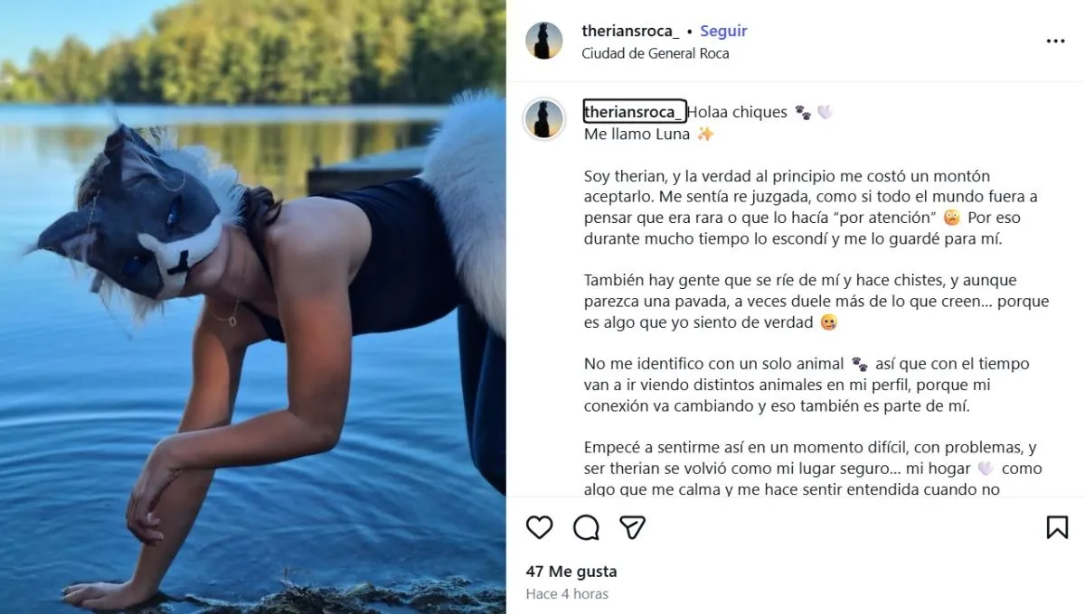La cuenta de Instagram donde Luna public&oacute; su testimonio. 