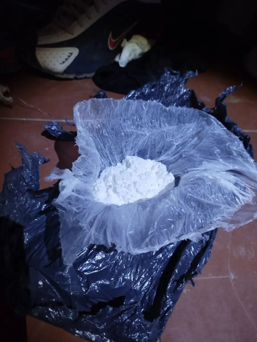 Coca&iacute;na secuestrada durante el procedimiento, presuntamente lista para su fraccionamiento. Foto: Polic&iacute;a R&iacute;o Negro