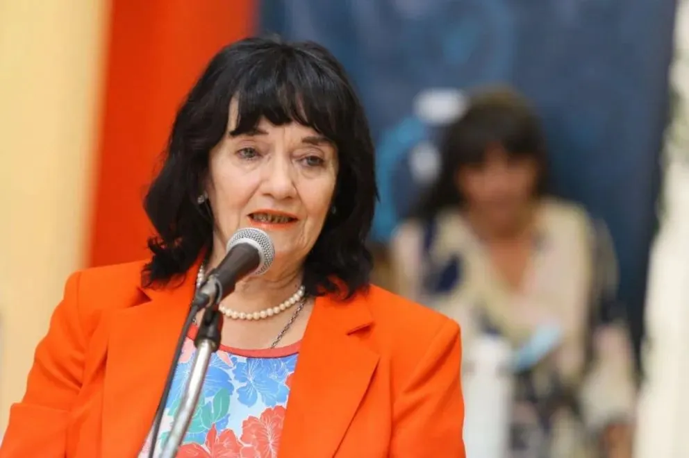 Nilda, al momento de ser declarada ciudadana ilustre. Foto archivo.