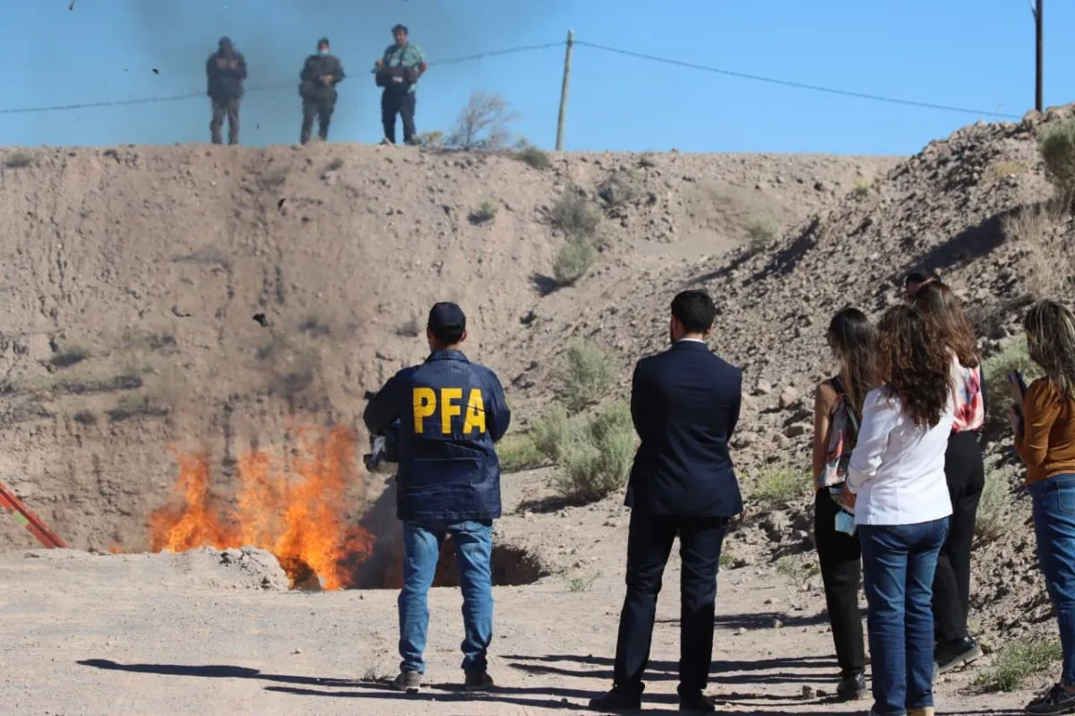 La quema se realiz&oacute; en un predio del Parque Industrial. Foto: Tania Domenicucci
