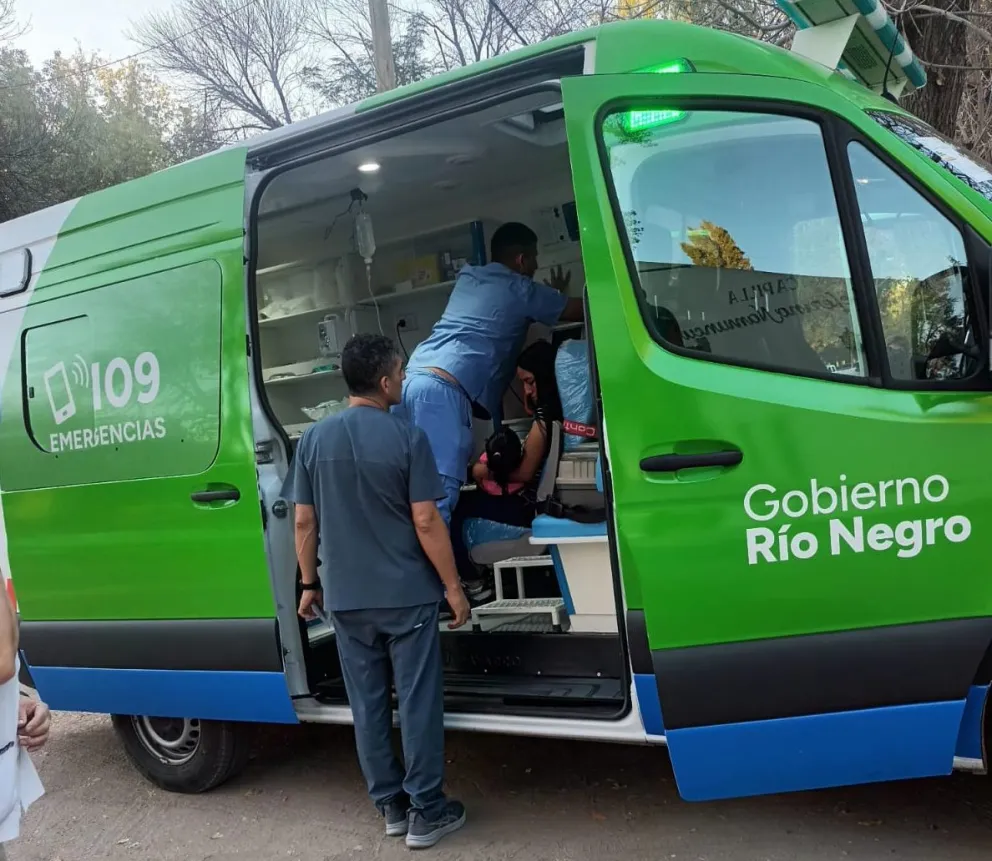 El nene fue estabilizado en el centro de salud de Paso Córdoba antes de ser trasladado al hospital de Roca. Foto: prensa Salud