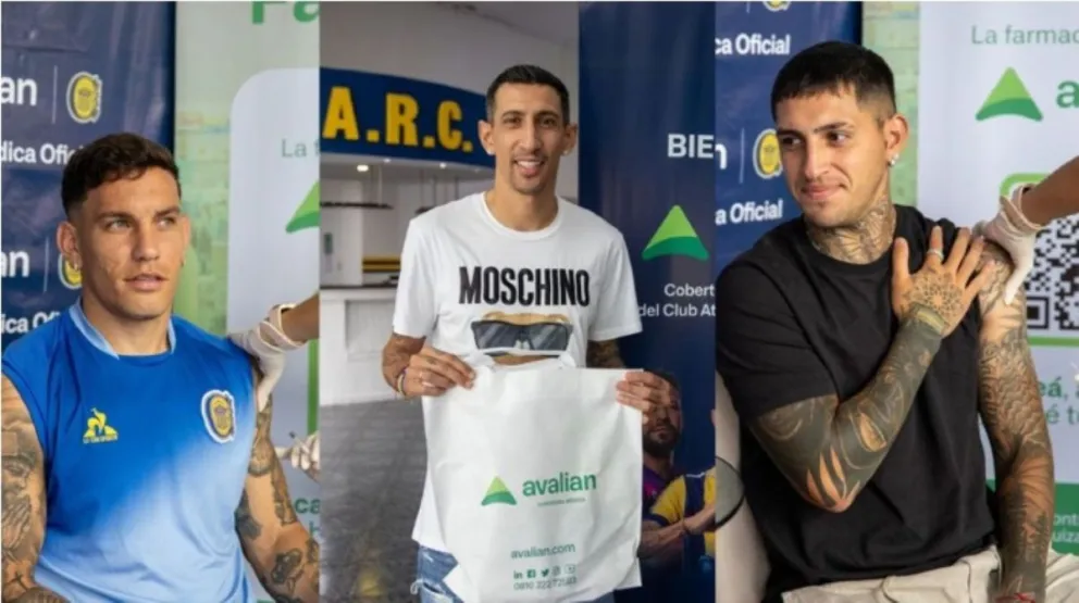 La prevención también juega: iniciativas como las de Avalian llevan la vacunación a espacios del fútbol profesional, donde figuras como Di María conviven con equipos médicos que promueven el cuidado de la salud. Foto: Avalian