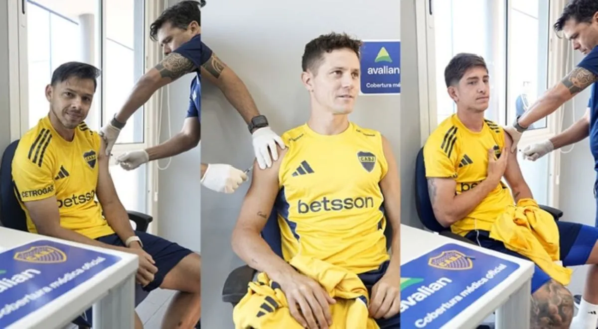 La campa&ntilde;a de vacunaci&oacute;n antigripal de Avalian lleg&oacute; a los espacios de entrenamiento de Boca, con aplicaciones coordinadas junto a los equipos m&eacute;dicos para facilitar el acceso del plantel. Foto: Avalian