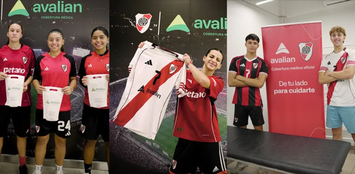 Jugadores de River Plate participaron de las jornadas de vacunaci&oacute;n antigripal impulsadas por Avalian. Foto: Avalian