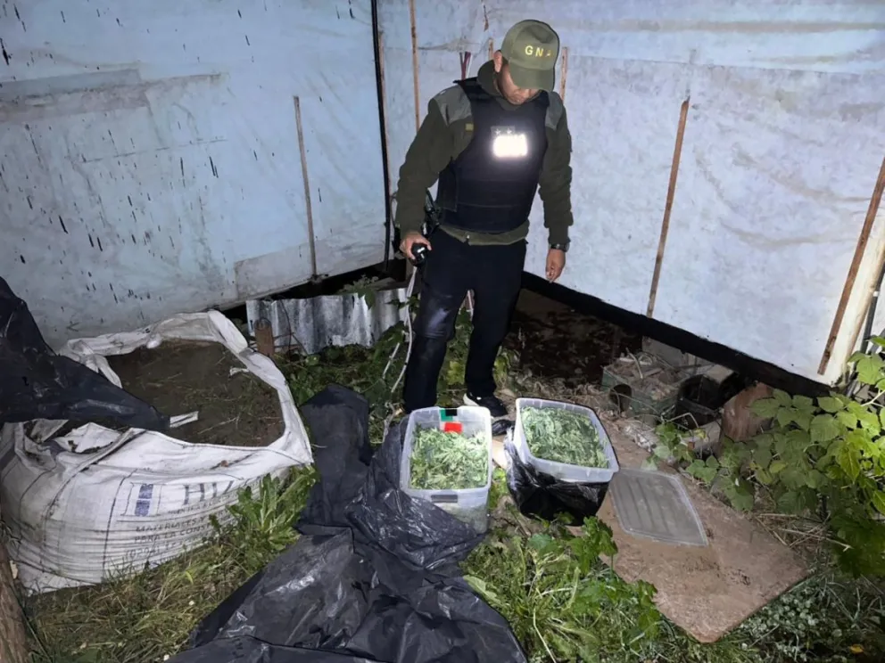 El dueño de la propiedad fue sorprendido en plena maniobra de ocultamiento cuando llegaron los uniformados. (Foto: Gentileza)