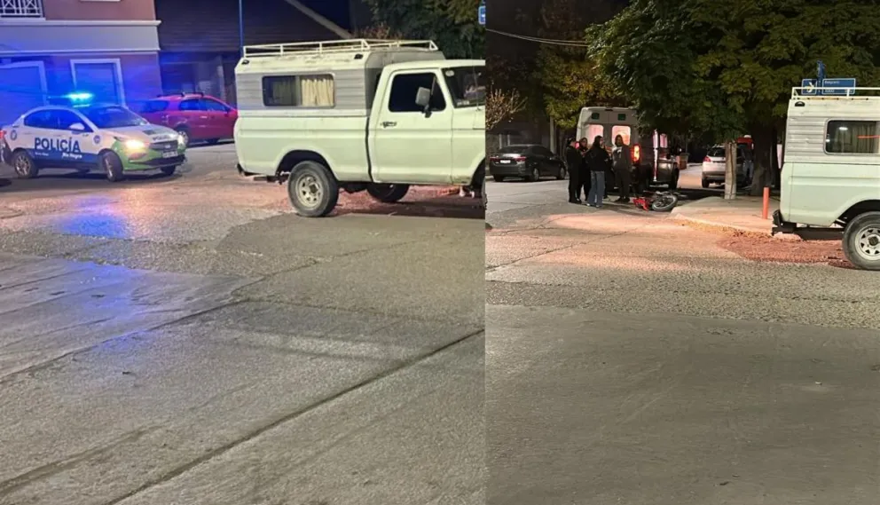 El conductor de la moto fue asistido por el personal del Siarme. Foto: gentileza