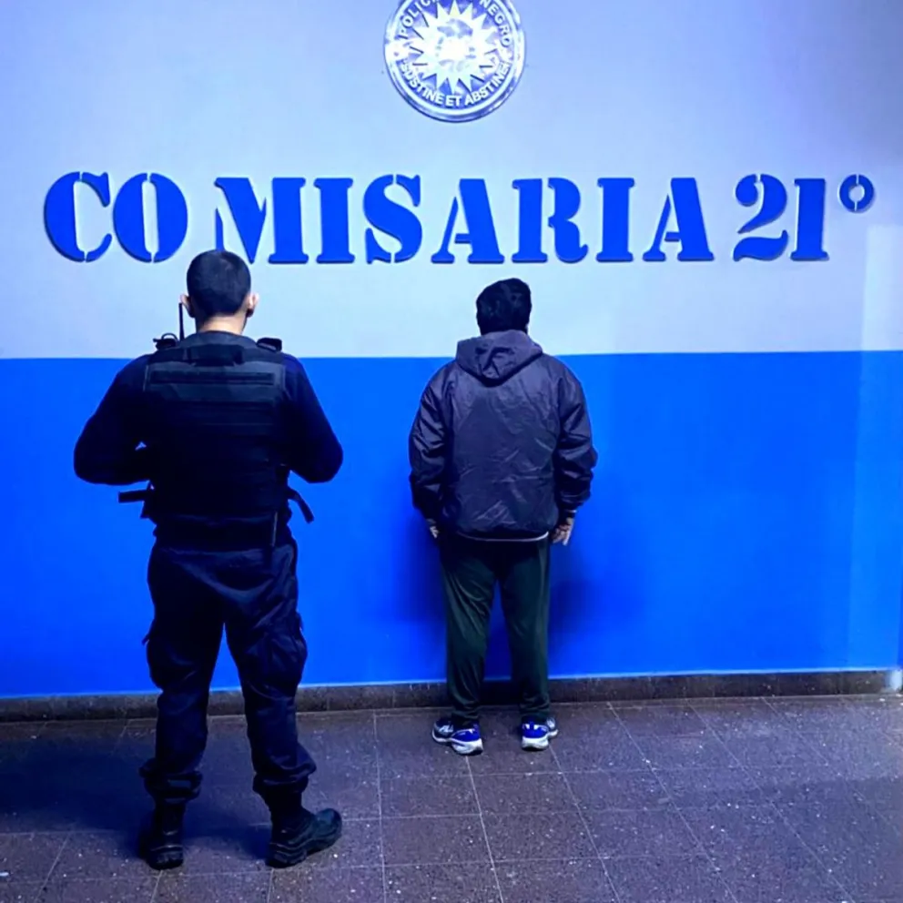 El hombre quedó a disposición de la Justicia. Foto Policía de Río Negro 