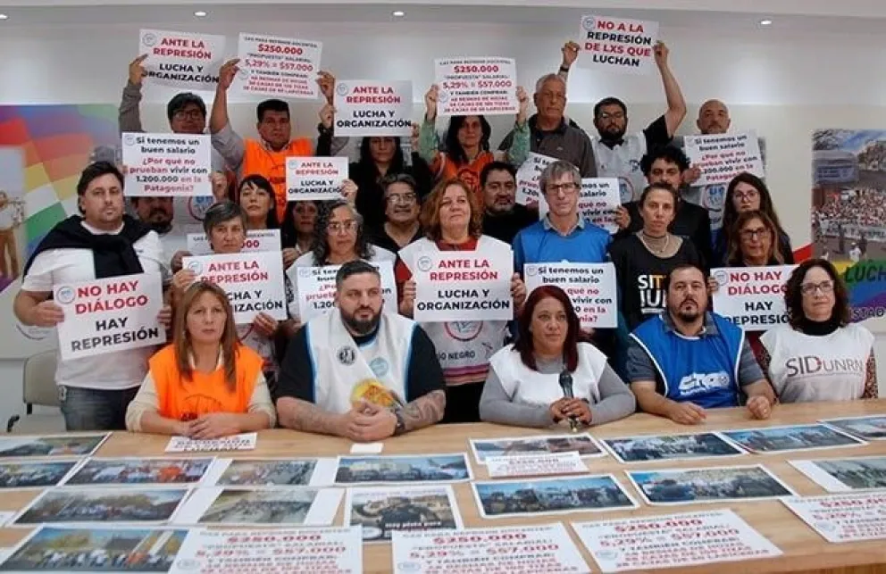 Gremios provinciales anunciaron en Roca actividades para el 12 de mayo. Foto: gentileza Intergremial.