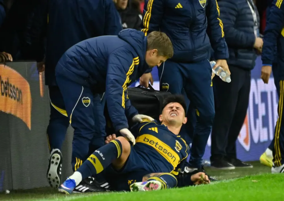 Boca publicó el parte médico de la lesión de Bareiro. 