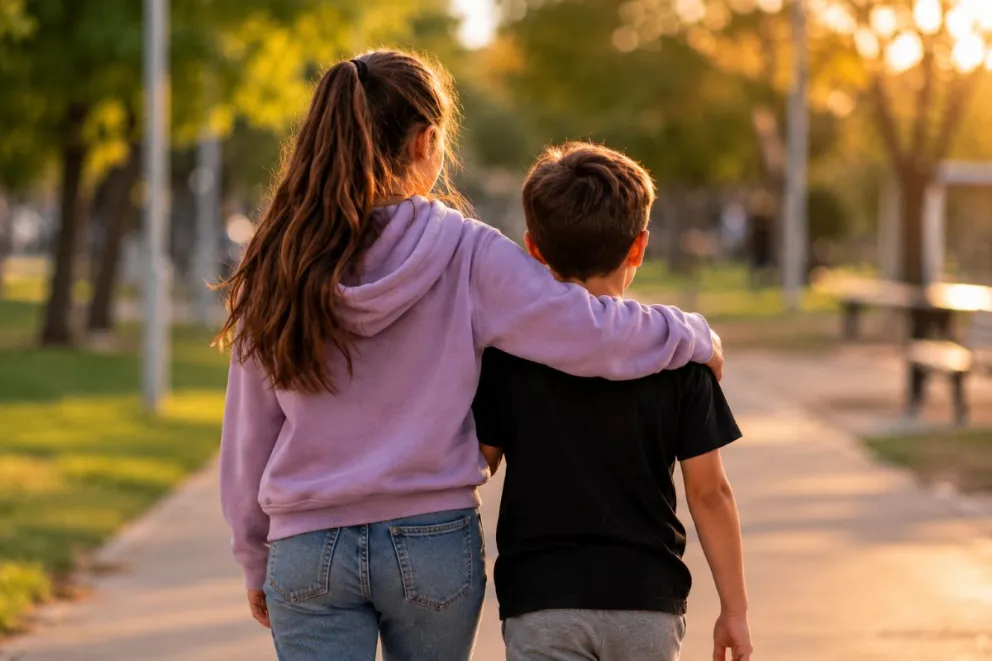 La adolescente mantiene vínculo con su hermano menor, quien ya vive con una familia adoptiva. Foto: ilustrativa