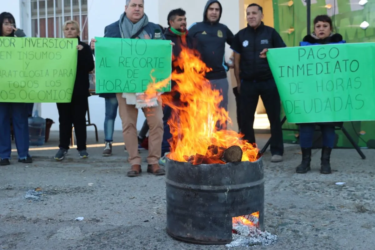 El reclamo fue parte de una medida a nivel nacional. Foto: Tania Domenicucci