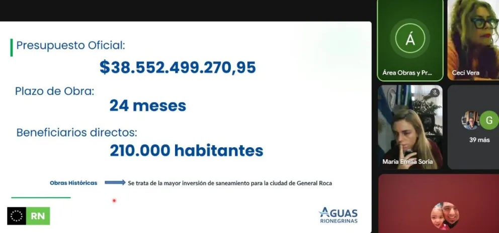 Se trata de la mayor obra de agua de la historia de Río Negro y prevé una modernización integral del sistema para más de 210.000 vecinos y vecinas durante los próximos 25 años. (Foto: gentileza)