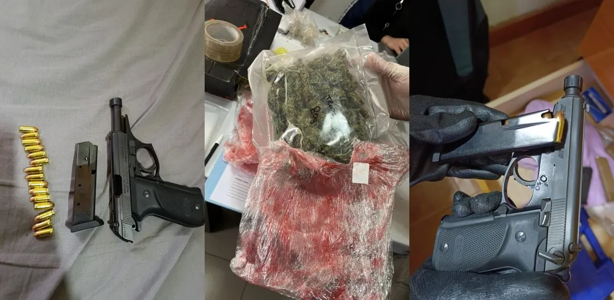 Adem&aacute;s de la droga, tambi&eacute;n hallaron armas de fuego