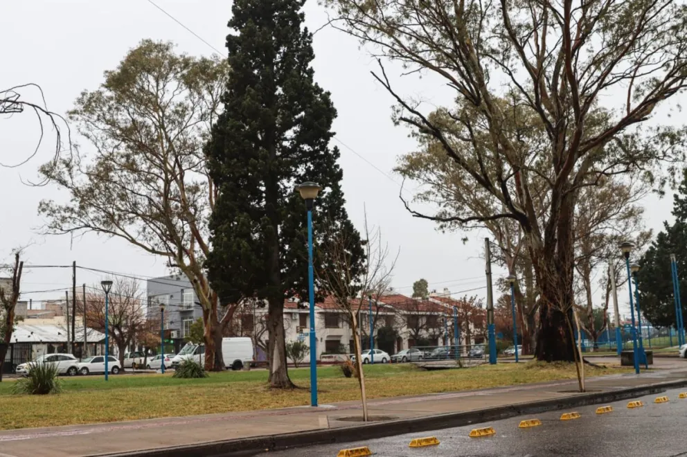 La semana comenzó con cielo cubierto y lluvia en Roca. Foto: Tania Domenicucci