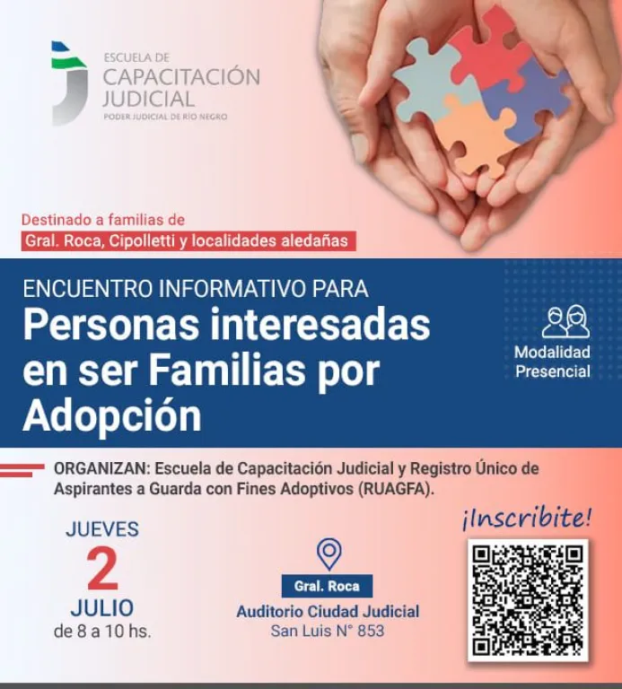 La jornada permitir&aacute; conocer los requisitos, las etapas y el funcionamiento del proceso de adopci&oacute;n.
