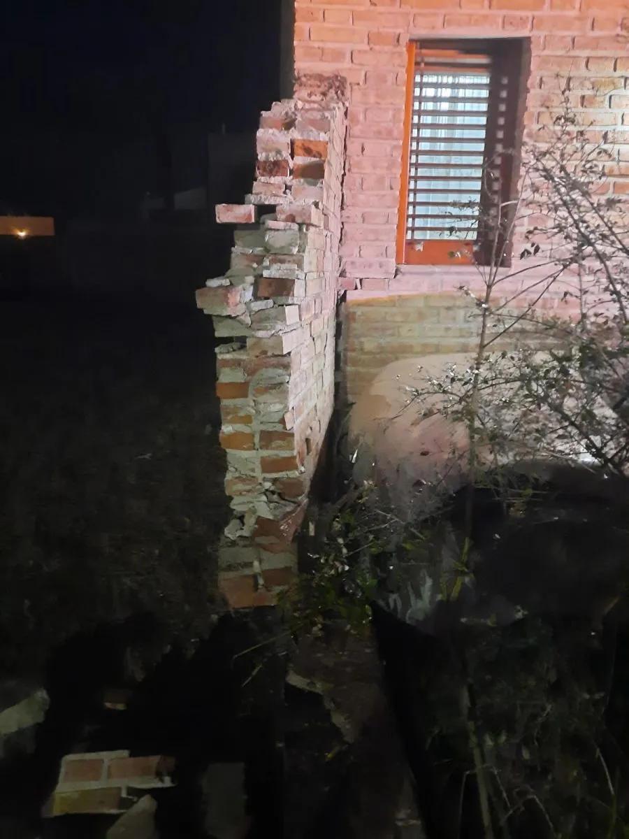 La medianera fue tirada abajo. Foto: gentileza