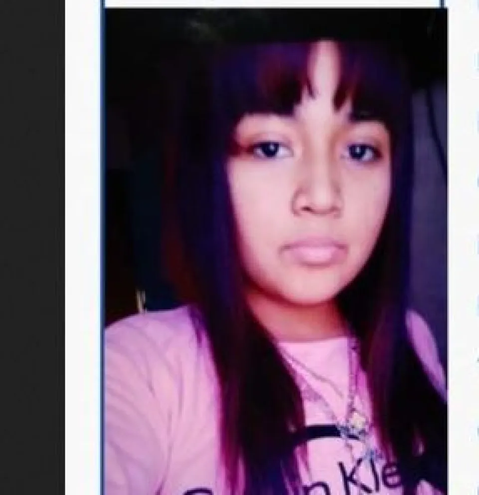 La Policía de Río Negro solicita la colaboración de la comunidad para dar con el paradero de Katherine Gimena Martín, de 14 años, desaparecida desde la noche del domingo en General Roca. Foto cortesía Policía de Rio Negro