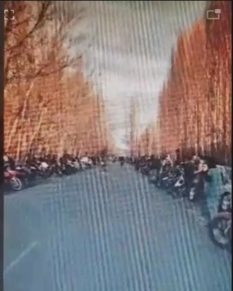 El video al que accedió ANR muestra una importante cantidad de motos reunidas en el sector rural de Guerrico. Foto cortesía