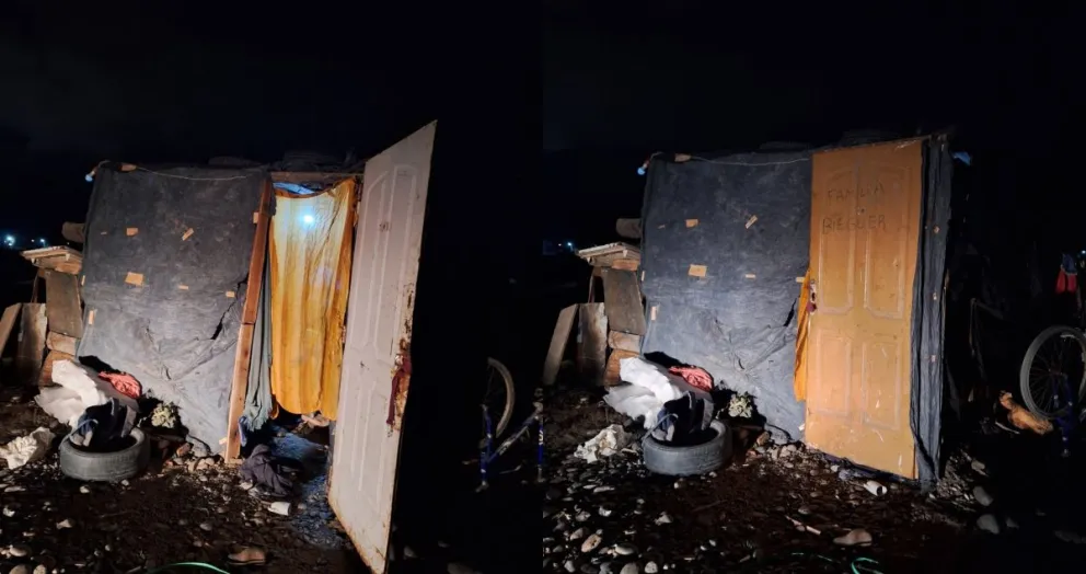 La familia debió levantar una pequeña pieza con lo pocos materiales que tenían. Foto: gentileza