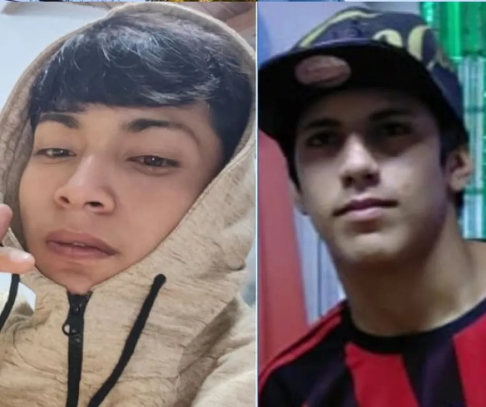 La Policía de Río Negro difundió los pedidos de paradero de Joaquín Domínguez y Thiago Michael Inostroza y solicita la colaboración de la comunidad. Foto cortesía Policía de Rio Negro